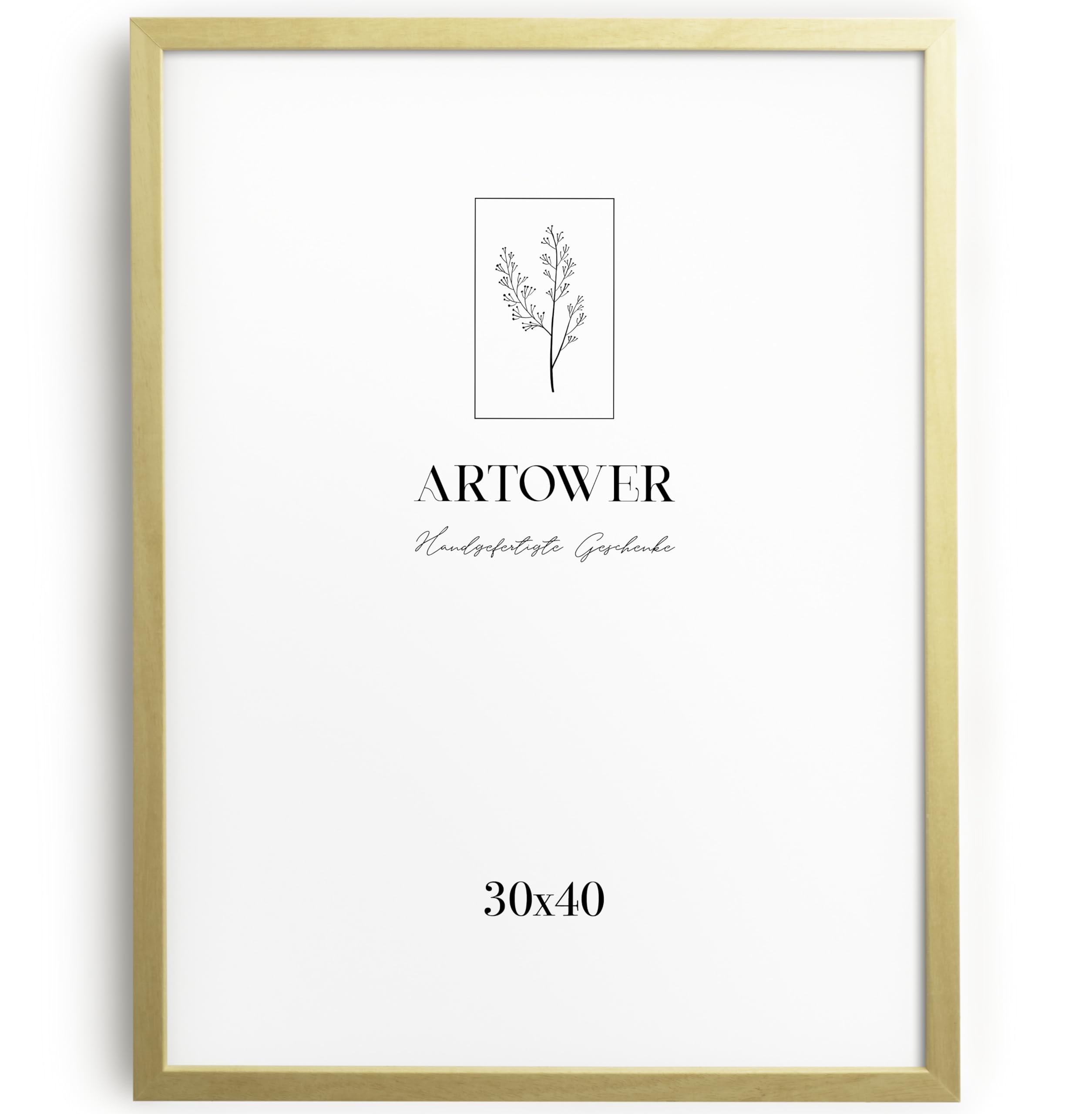 Artower® Ramka na zdjęcia 30 x 40 cm, naturalne jasne drewno, cienka ramka na plakat, duży kolaż, ramka na zdjęcia, 30 x 40 cm, drewniana ramka na zdjęcia, plakat z prawdziwego drewna
