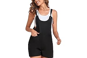 Breezy Summer Staple: Women's Linen Blend Shorts Overalls