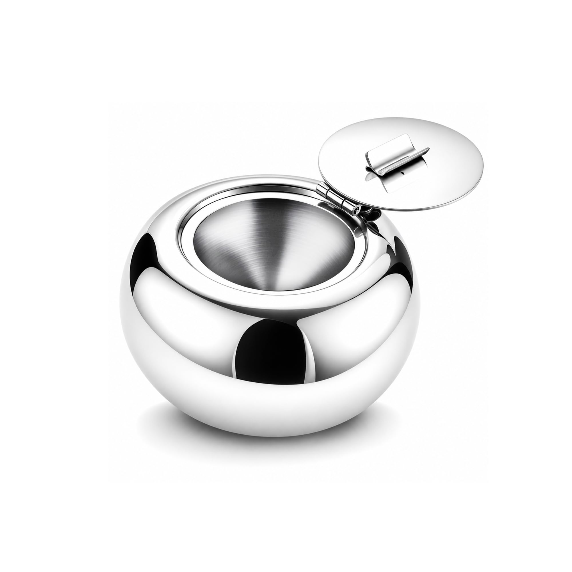 Posacenere in Acciaio Inox con Coperchio