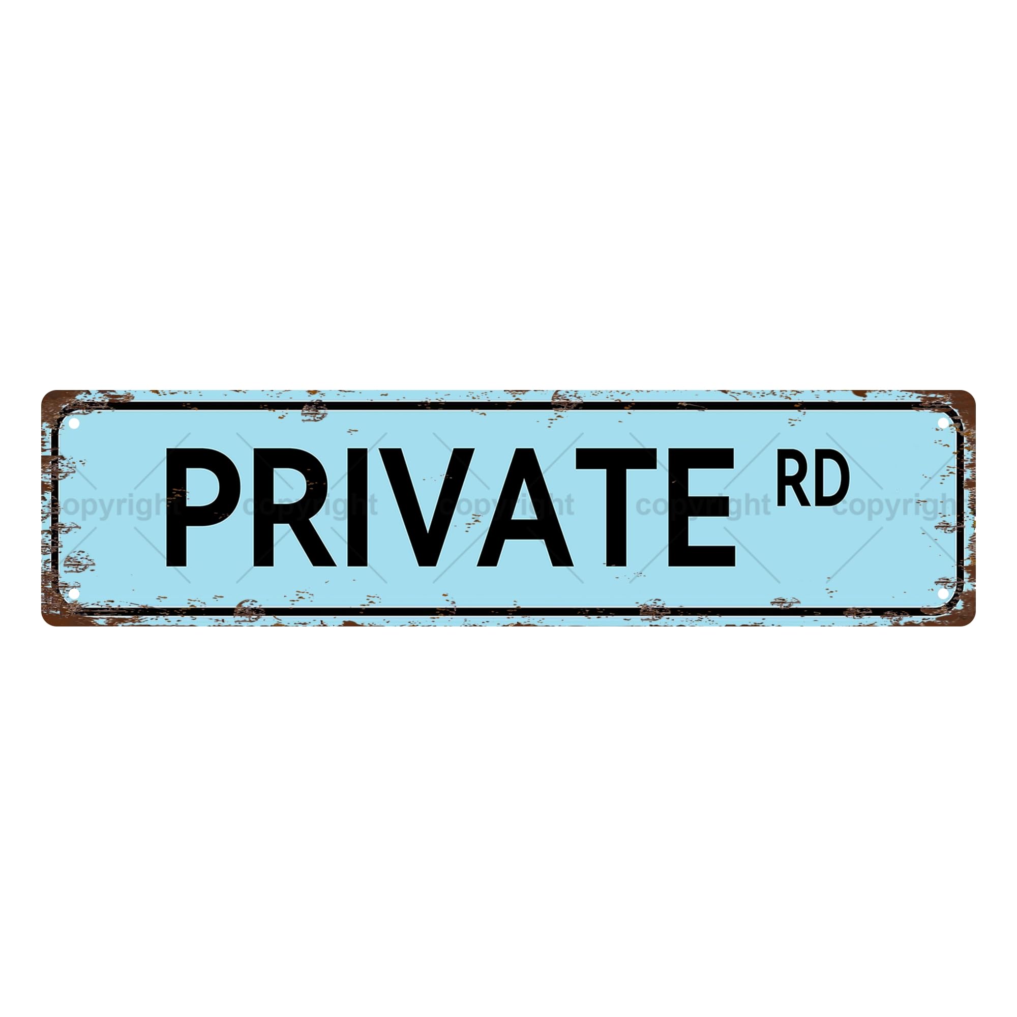 Practical Utility Private RD Metal Tin Sign - Private Road Themed Wall Decor for Home, Office, and Entryway Space, Ideal for Clear Vibe and Home Safety Accent, 4×16 INCH
