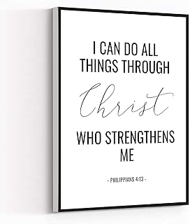 KEJPU Canvas Wall Art Modern Art Print I Can Do All Things Through Chris...