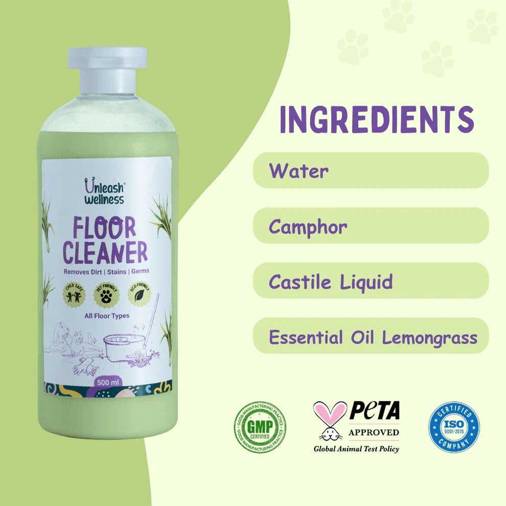 Unleash Wellness Natural Floor Cleaner | Kids & Pet-Friendly | No Chemicals & Preservatives | Suitable for All Floor Types | Natural Ingredients | 1000 ml 4