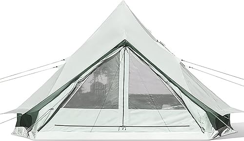 Tienda de campaña familiar de lona de algodón, tienda de campaña para 3-4 personas, automática de 60 años, gran torre espacial, campana, tienda de