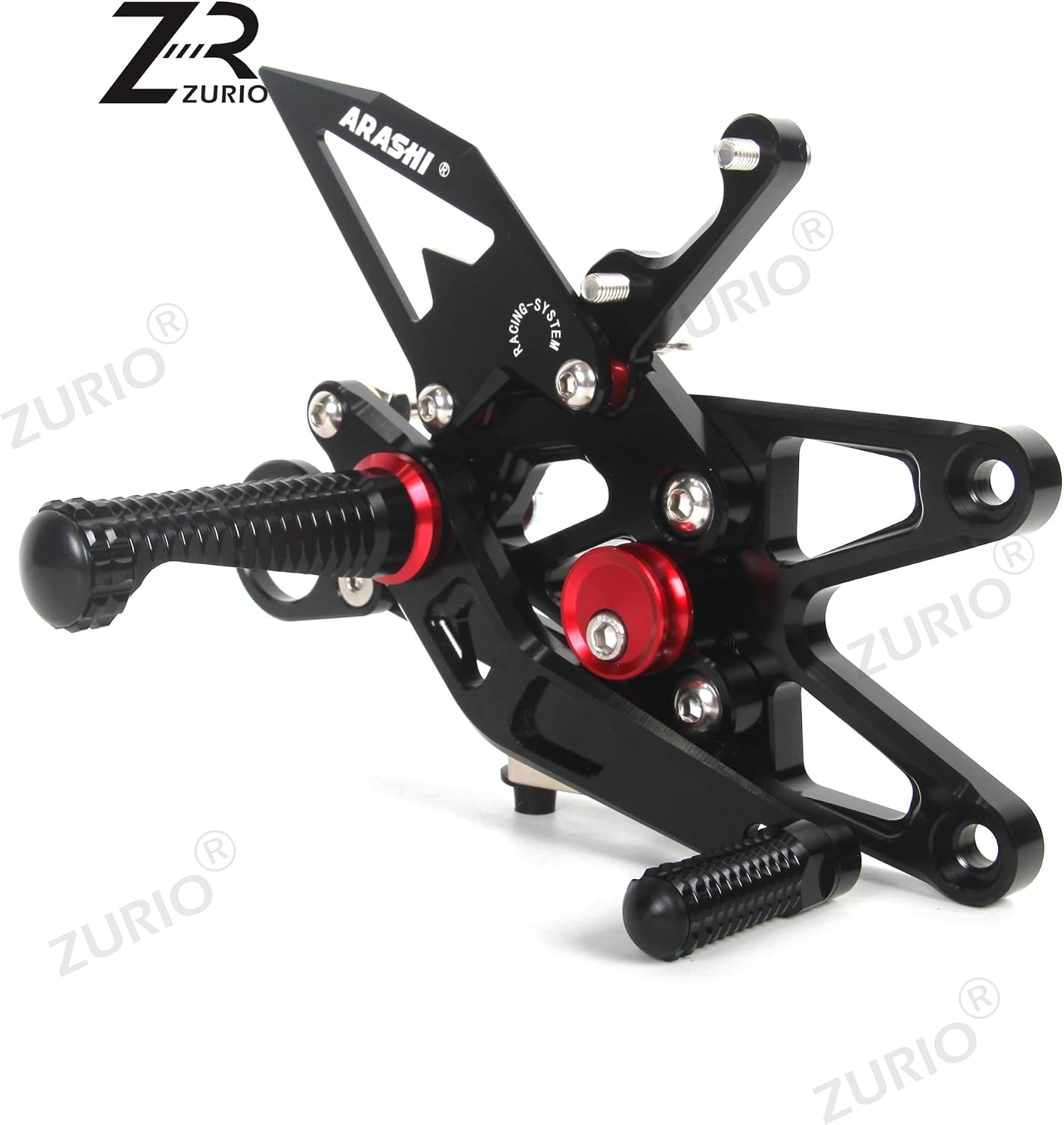 V2.0 Adjustable Rearsets Compatible with BMW S1000RR HP4 2009-2014, Black