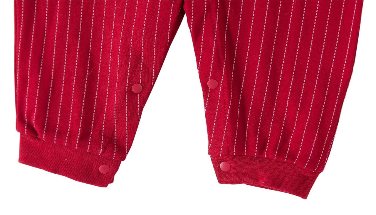 Lito Angels Costume de Gentleman Body de Smoking Barboteuse avec Nœud Papillon pour Bebe Garçon Taille 3 à 24 Mois, Bleu Marine/Rouge