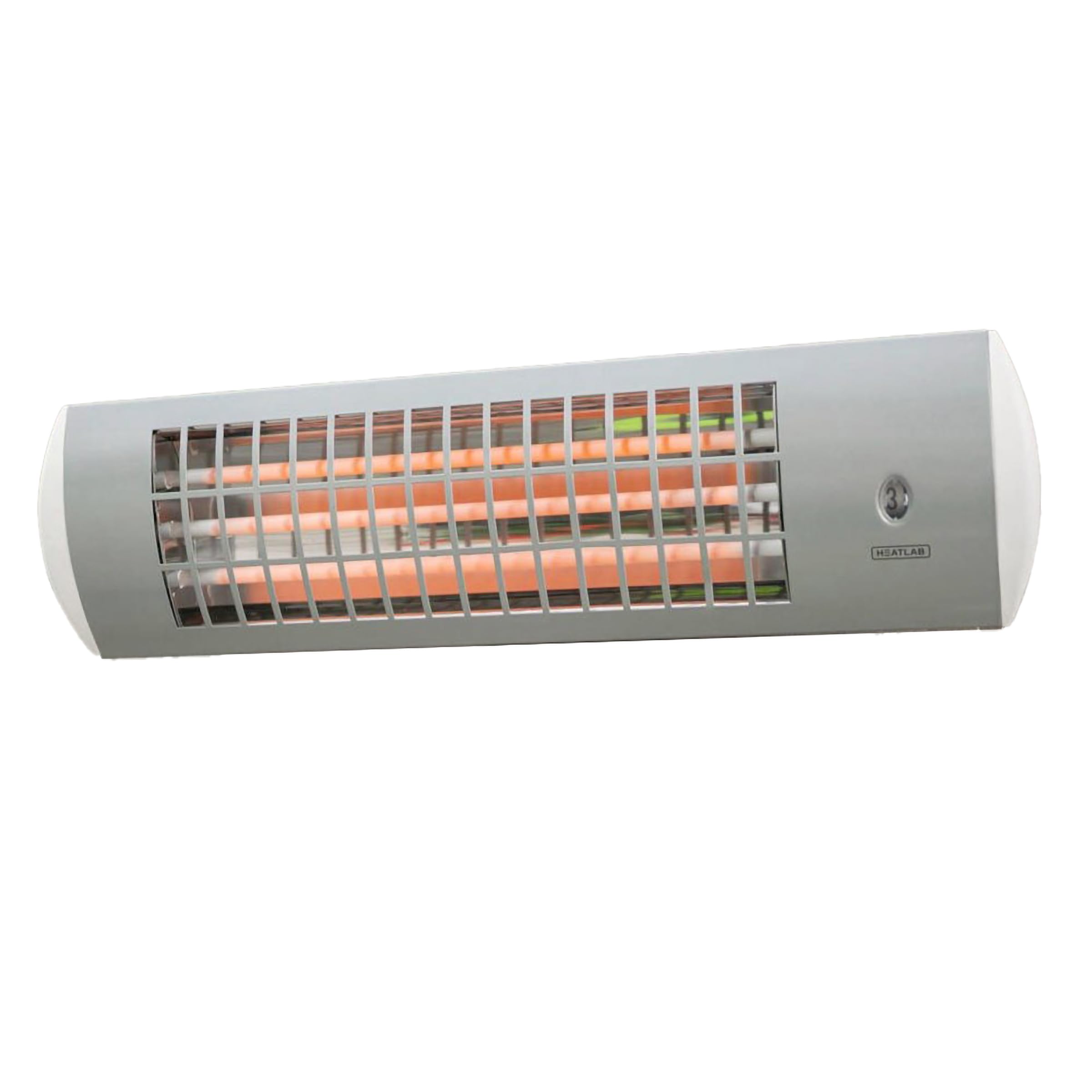 Heatlab 1.8kW Quartz Bulb Wall Mounted Patio Heater with Three Settings in White