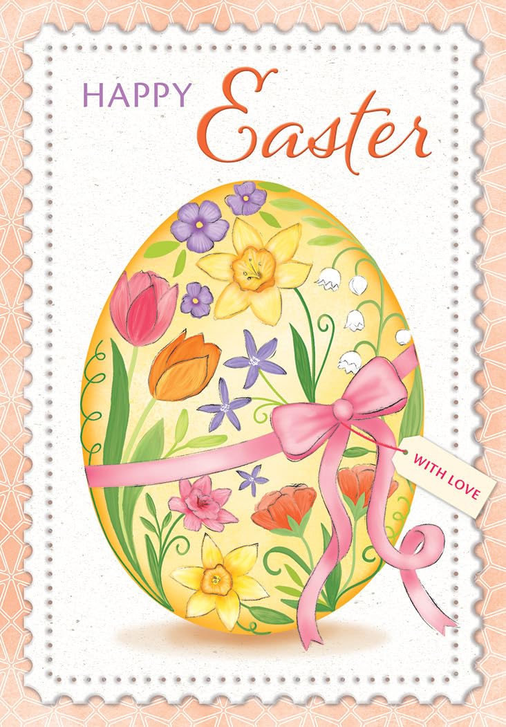 Easter Card Happy Easter Egg - 7 x 5 inches - Piccadilly Greetings