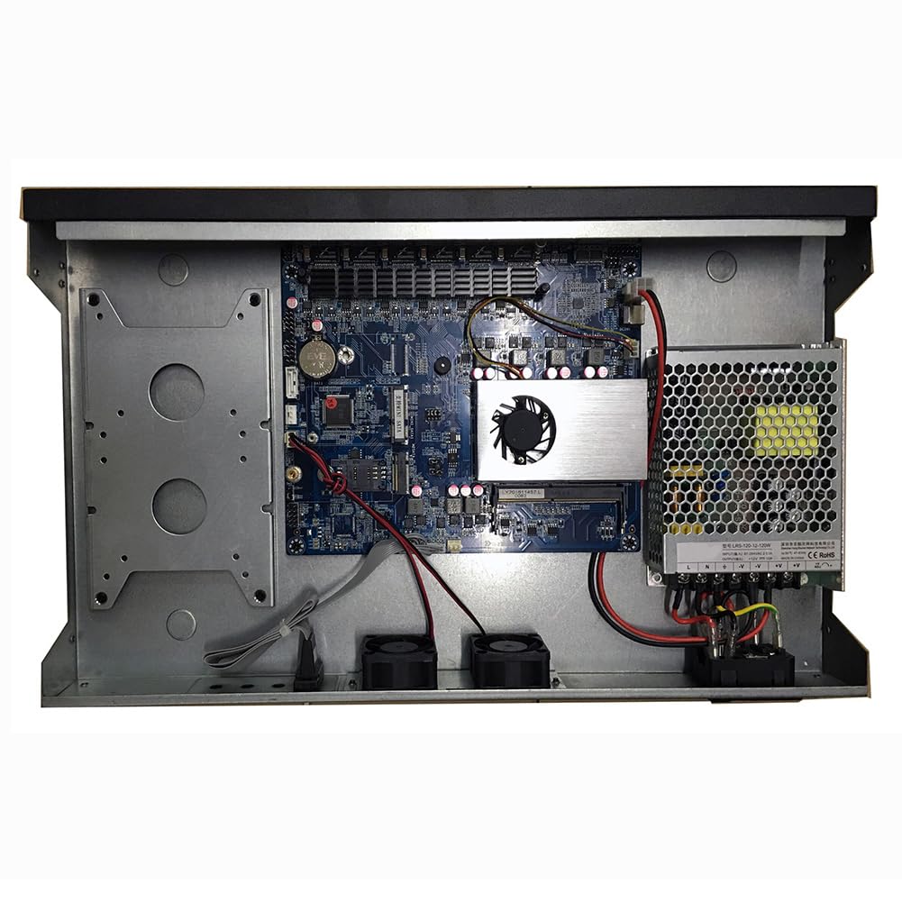 1U Rackmount Firewall Hardware, PFSense, OPNsense, Mikrotik, VPN, Network Security Appliance, Router PC, J4105 J4125, RS06, AES-NI, 6 x 1GbE LAN, COM, VGA, 8G RAM, 64G SSD