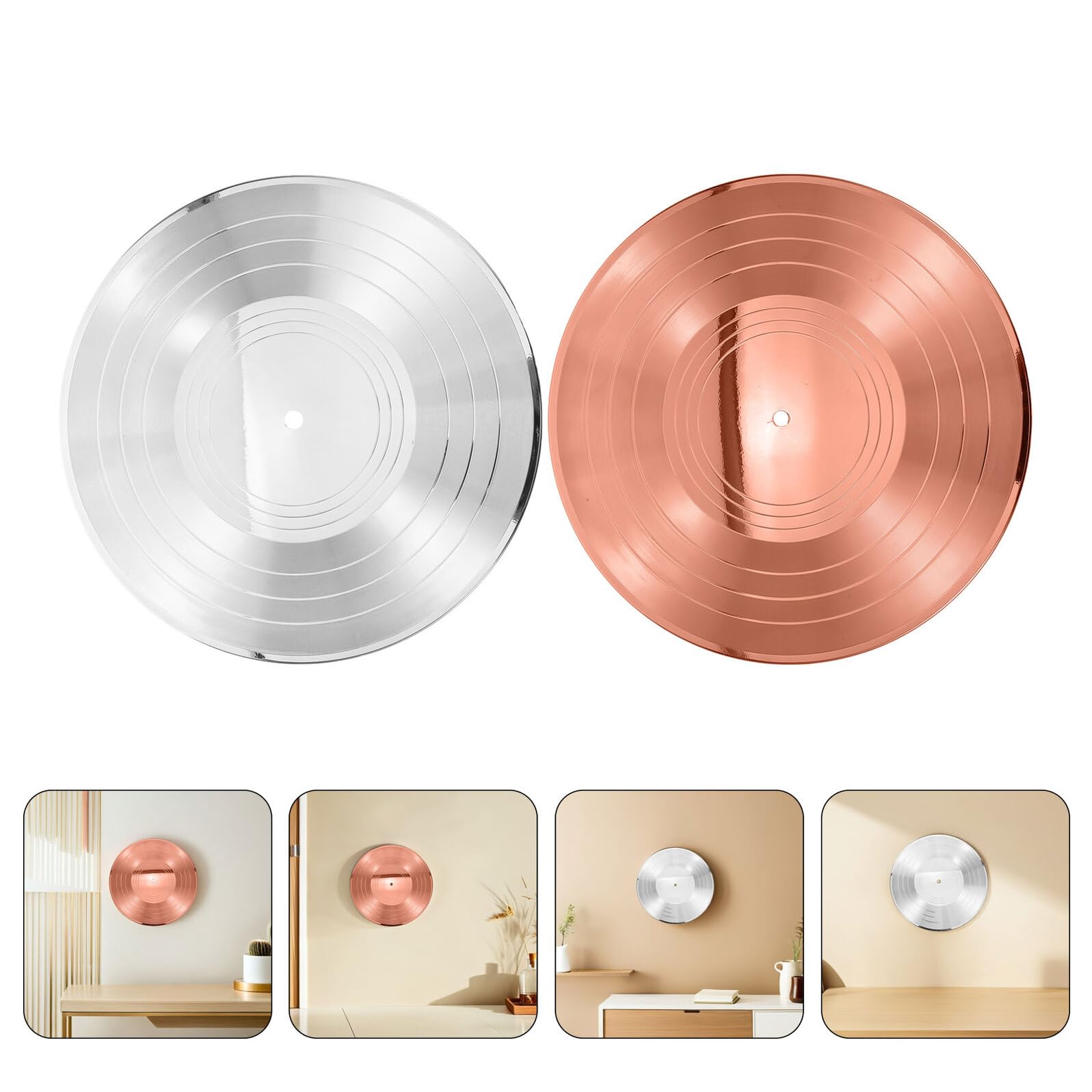 Selbstgemacht Zifferblatt für Vinyl Schallplattenuhr 2 Stück Abs Retro