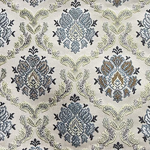 Decora Furnishings Luxurious Woven Jacquard Classic Damask Design Heavy Furnishing Fabric for...
