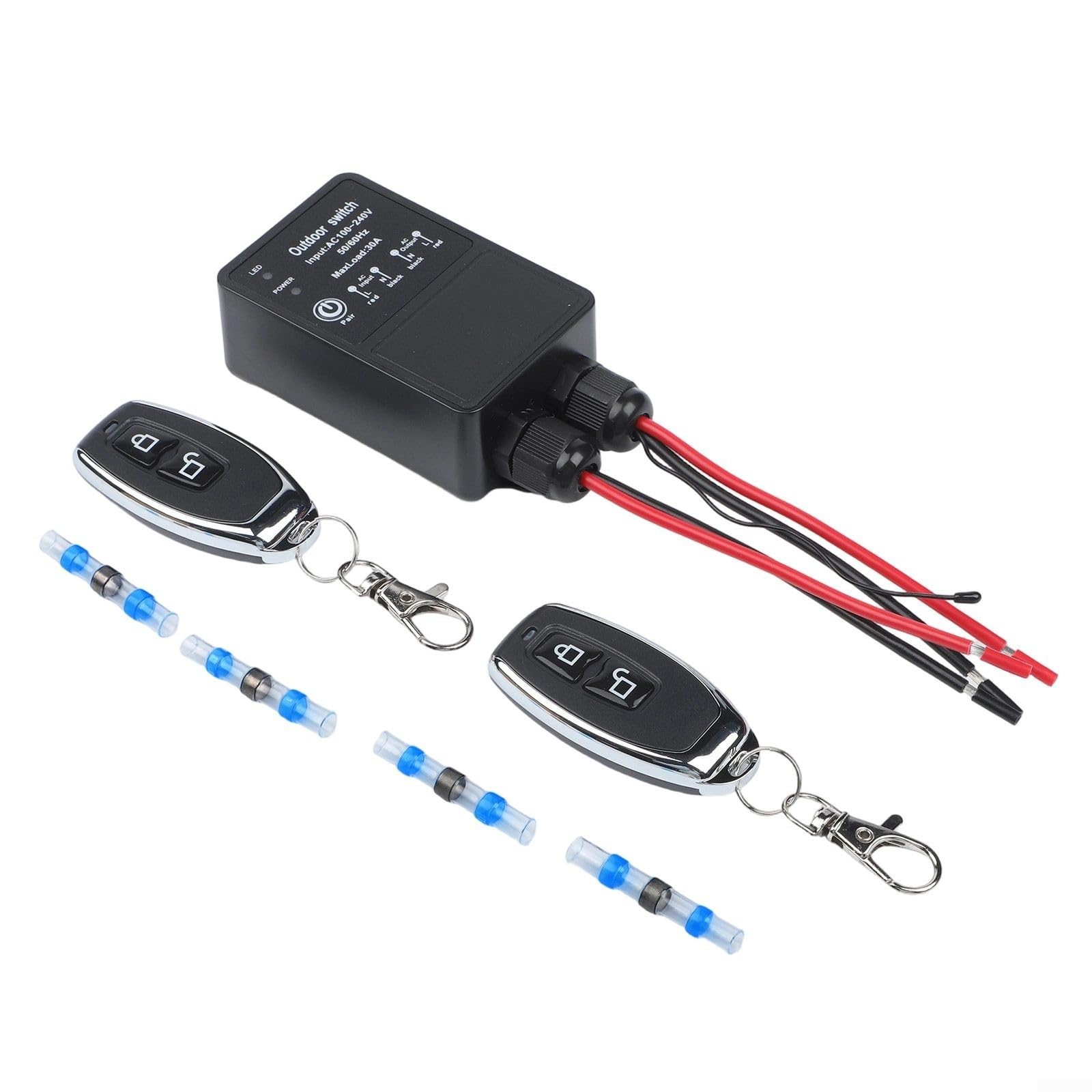 Télécommande sans fil pour éclairage extérieur et pompe de piscine récepteur étanche 30A