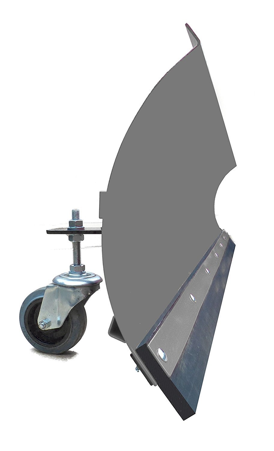 SRM Design Räumschild Schneeschild für Einachser/Rasentraktor mit Rollen Grau 100 x 40 cm