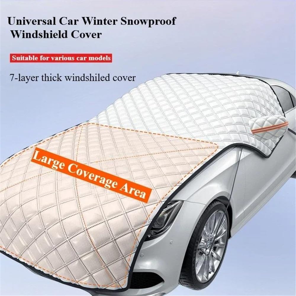 Copertura Invernale per Parabrezza Auto, antineve, Universale, per Esterni, per Auto, Protezione Neve, antigelo, con Cinghia Antivento, Copertura antigelo per Parabrezza Auto.
