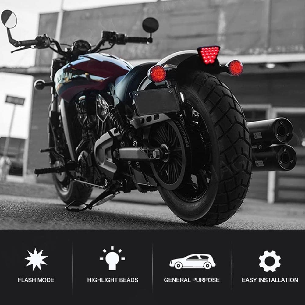 Dritte Bremsleuchte Dreieck Bremslicht Hinten Mit Strobe RGB LED Rückfahrlicht Für Sportliches F1 Style Motorrad Auto
