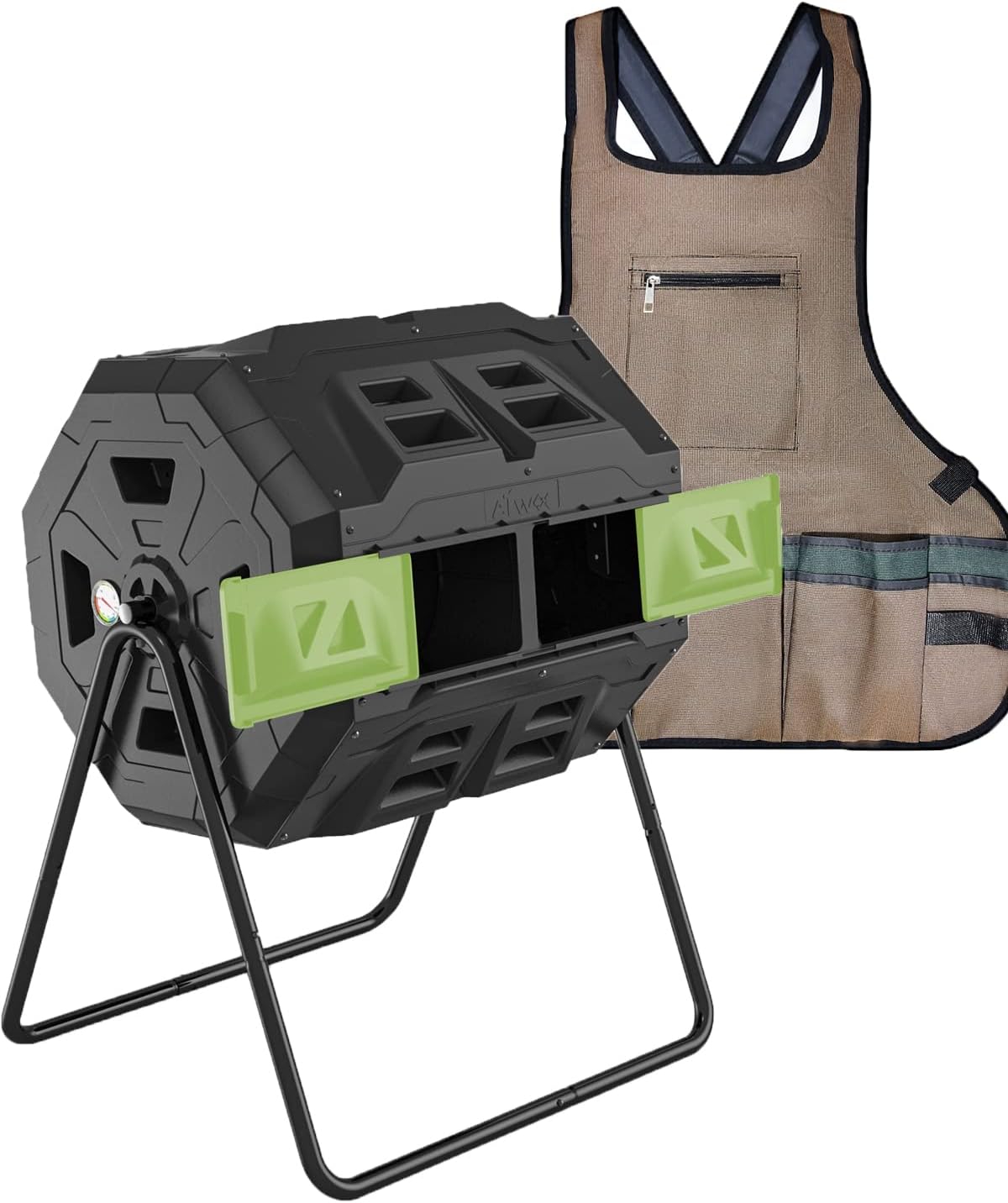 Garden Compost Bin with Garden Work Apron,Great Gardening Gifts for Women Men Lawn Care
