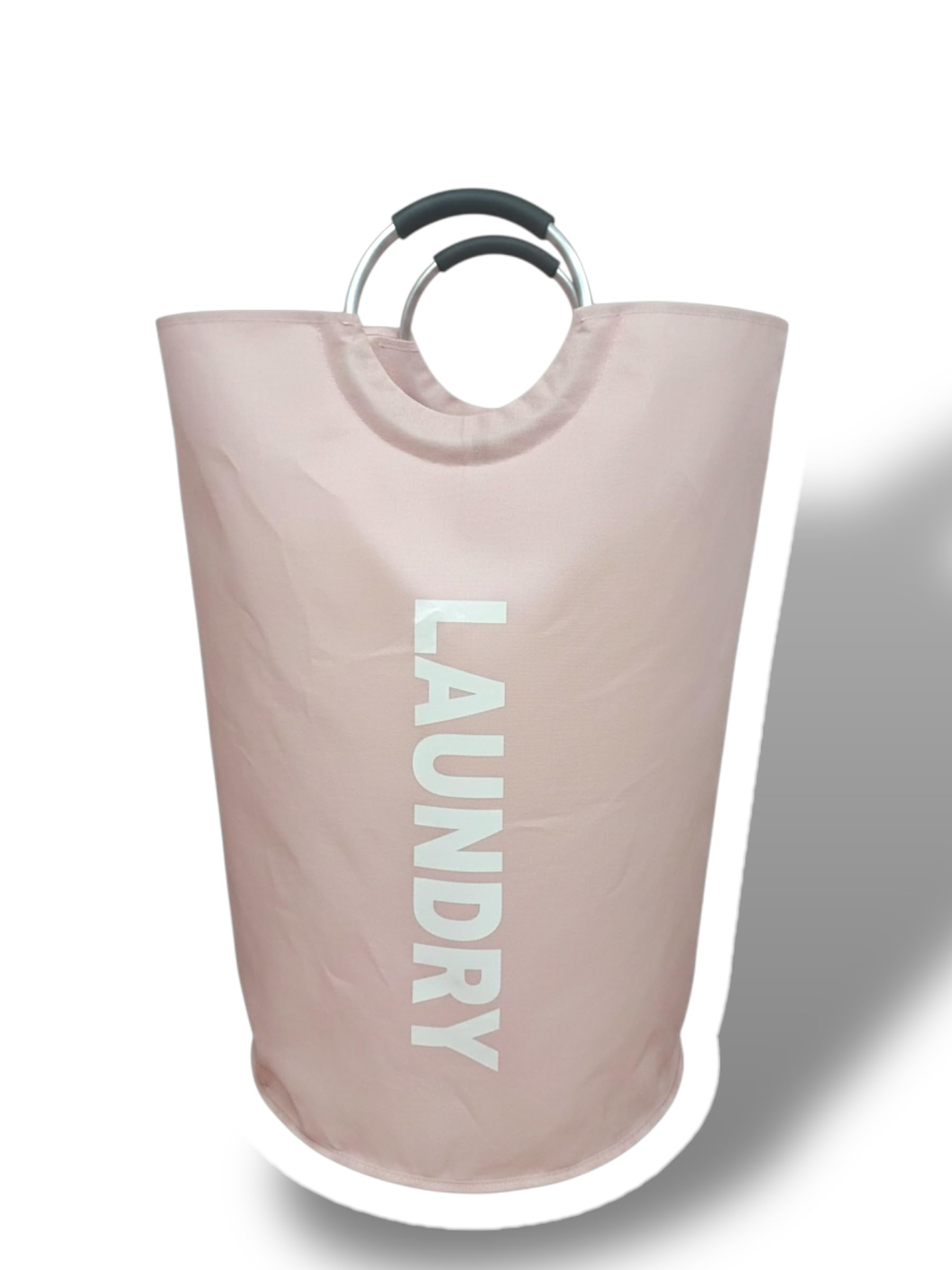Laundry Basket with Handles – Foldable Laundry Bag (Pink Blush, XL)