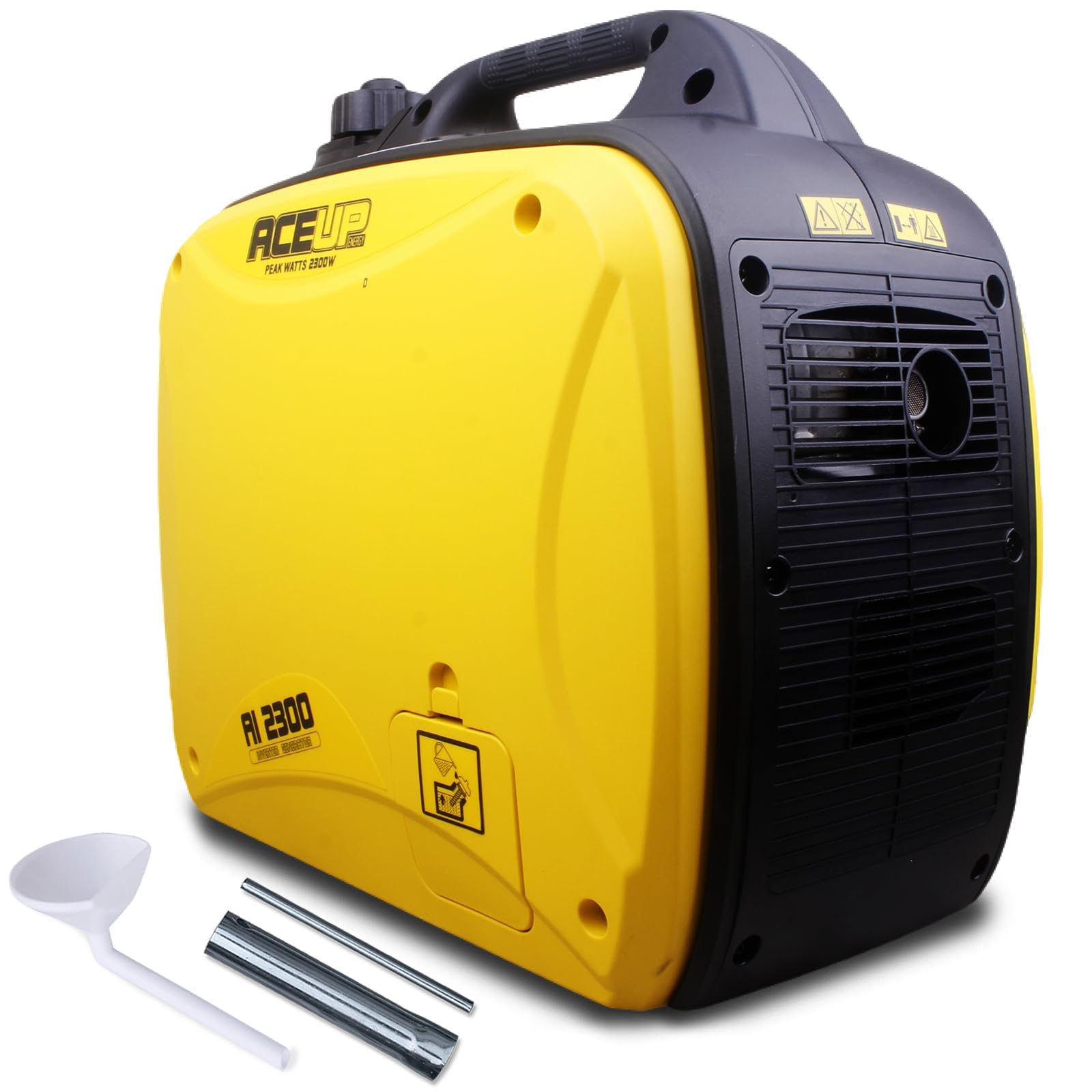 Aceup Energy - Generador eléctrico a gasolina con toma de corriente de 230 V x 2, 2000 W