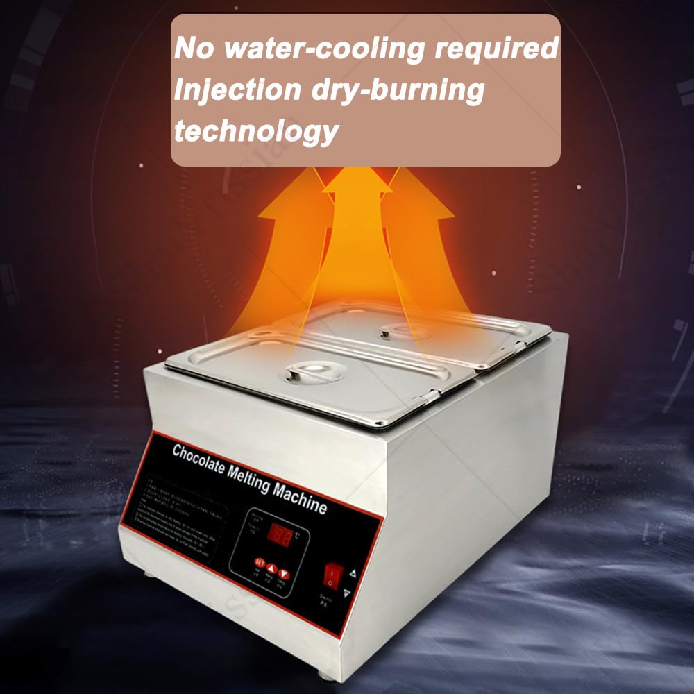 500 W Scioglitore di Cioccolato Professionale,Macchina per Temperare Il Cioccolato con Controllo Digitale,Temperatura Regolabile 0-85℃,Uso Commerciale E Domestico 1