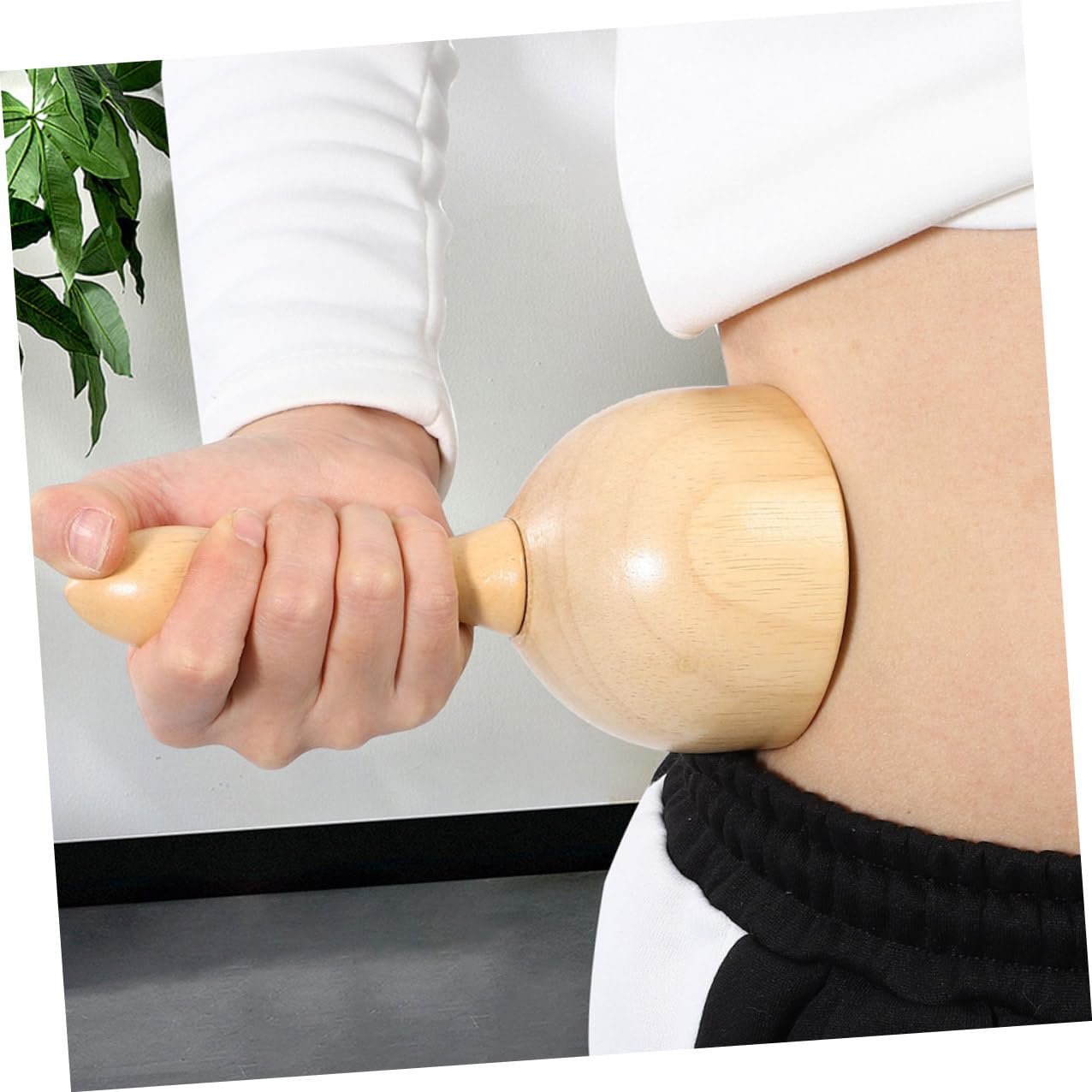 Abaodam Massaggiatore Per Corpo in Legno 11.8" Bastone Manuale Per Massaggio Muscolare e Anticellulite Uso Domestico Per Relax e Sollievo Da Tensione