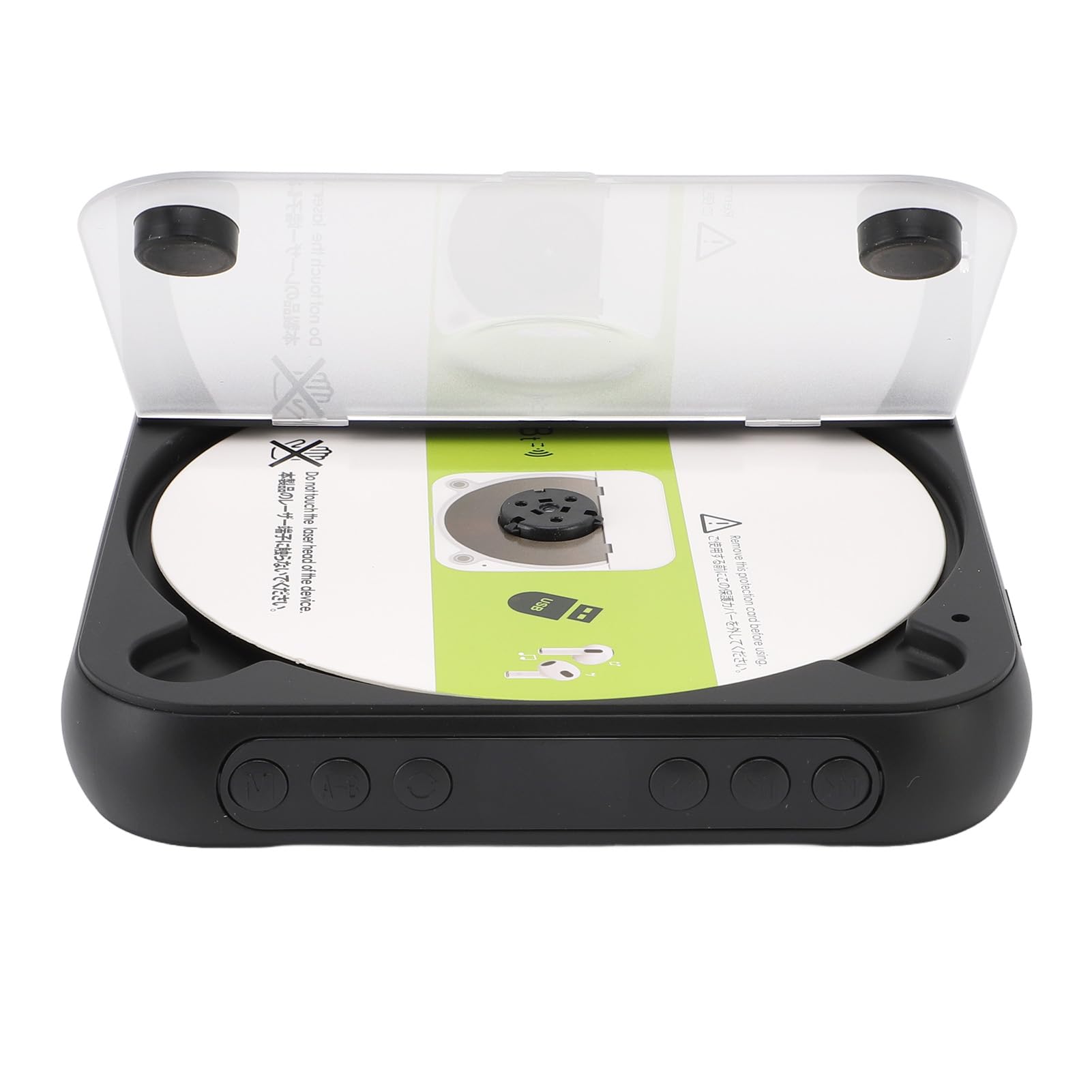 VBESTLIFE Przenośny Odtwarzacz CD z Bluetooth 5.3, ładowalny Mały Odtwarzacz CD z Słuchawkami, Wbudowane Głośniki HiFi, Wsparcie CD/Aux/USB, dla Samochodu Domowego