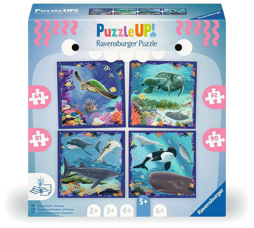 Ravensburger - Puzzle Enfant - Puzzle UP! - Les Animaux Marins - À partir de 5 Ans - Puzzle de qualité supérieure - Carton épais et résistant - 12004004