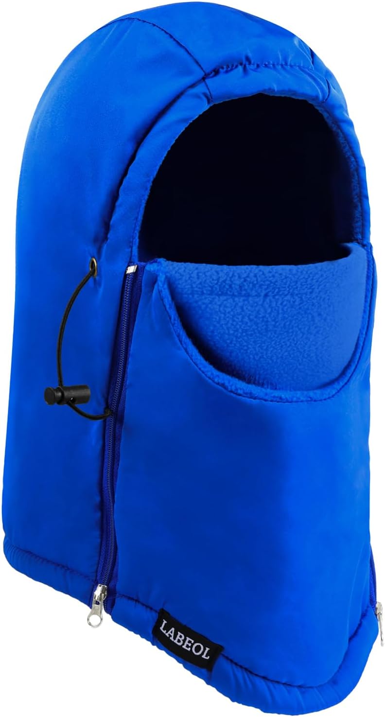 Labeol Kids Balaclava Winter Hat Ski Mask Windproof Thick Warm Fleece Face Cover with Adjustable Zippers for Boys Girls