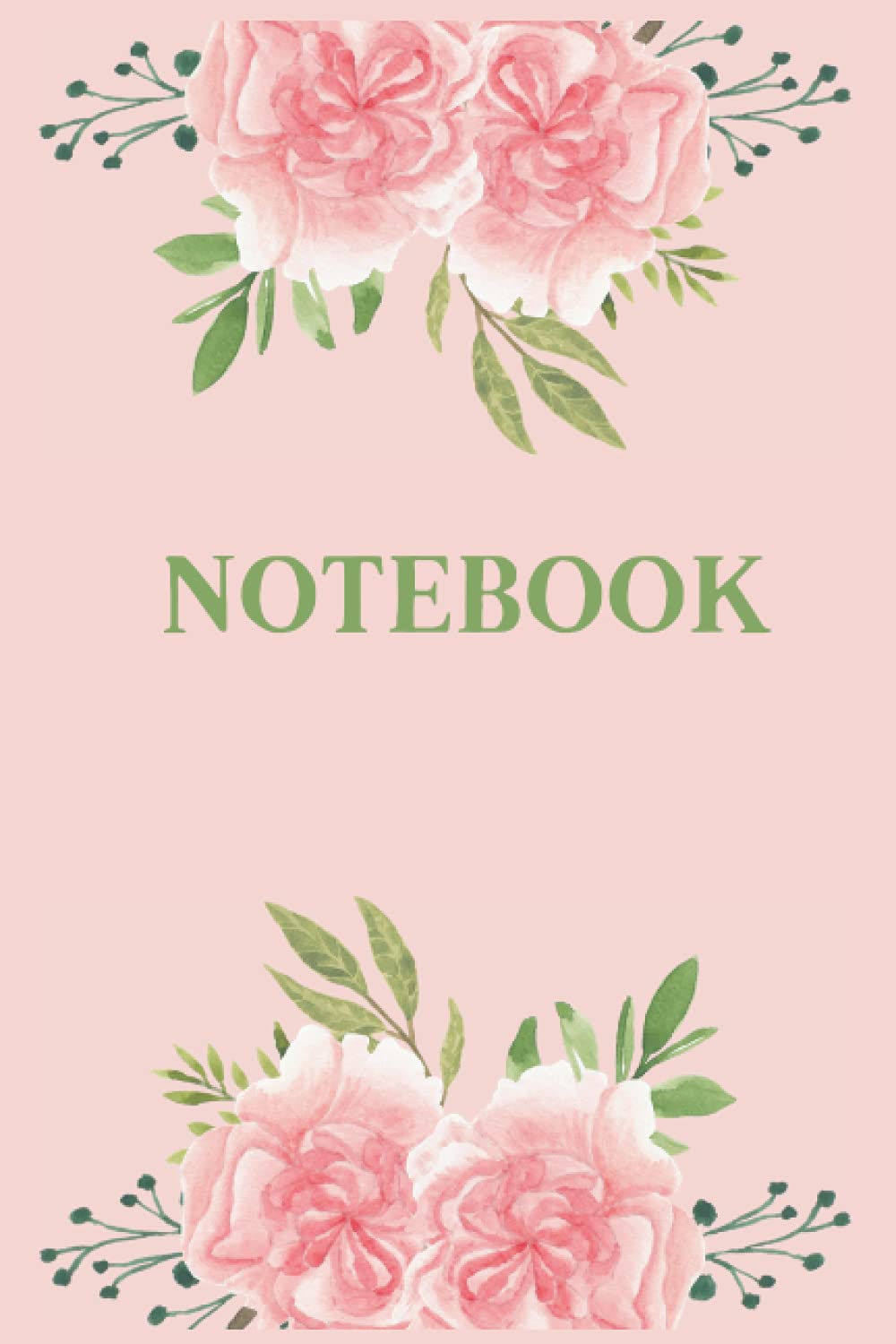 Notebook: Vintage Style/ 120 Blank Lined White Pages/ Classic Softcover Journal/ Pink Carnation Watercolor Design/ 6" x 9" (Vintage Style Nature)
