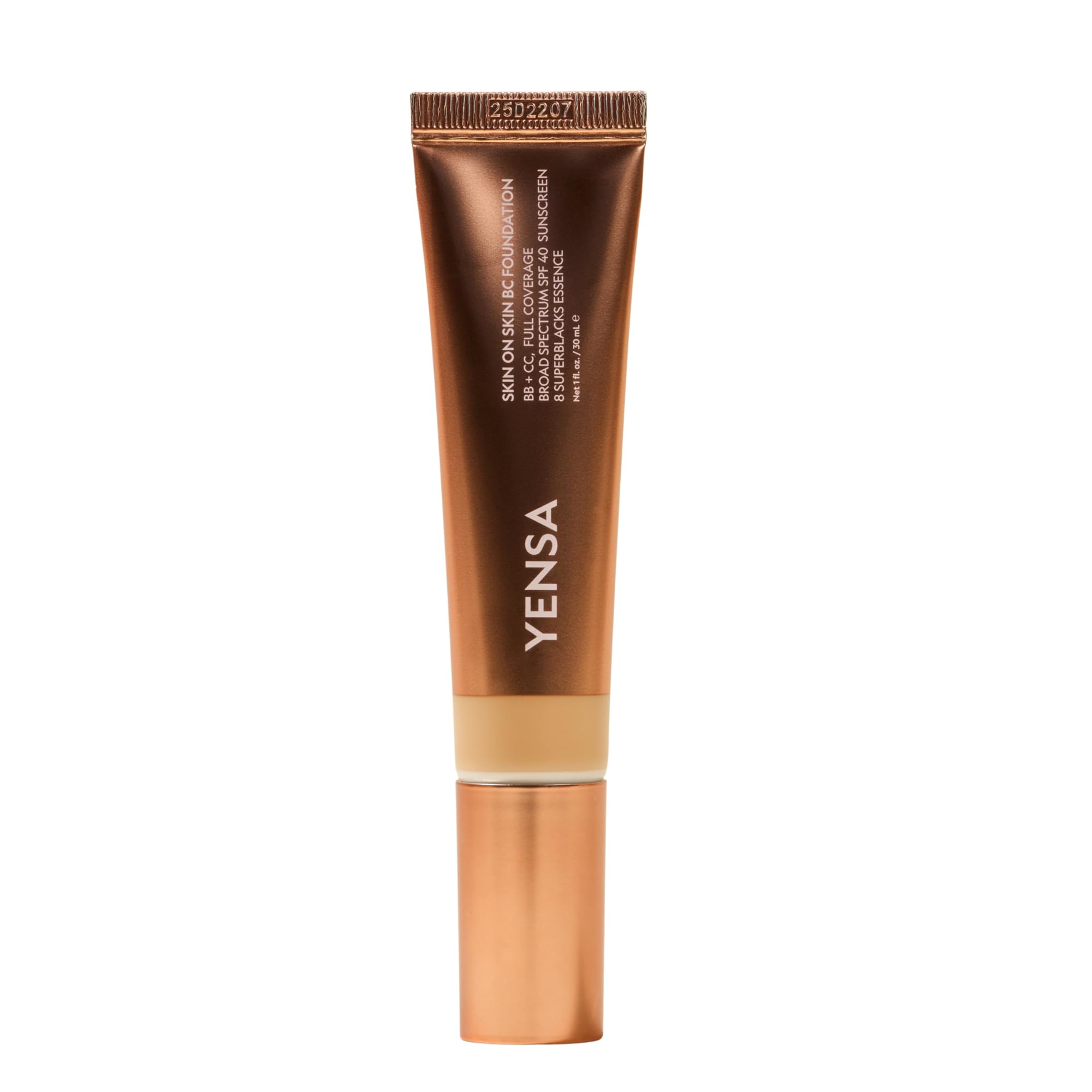 YENSA Skin on Skin BC Foundation Makeup - CC BB Cream Full Coverage Foundation-In-One - Buildable Radiant Finish