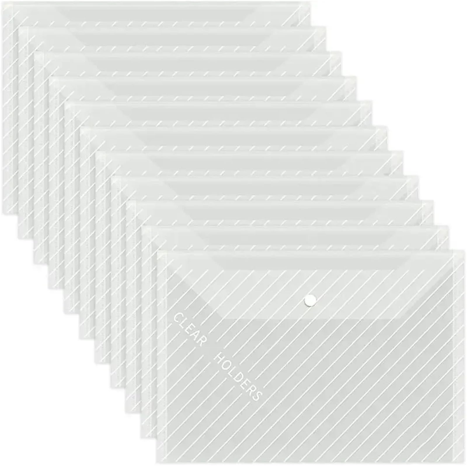 Przezroczysty folder z tworzywa sztucznego, 20 sztuk wielokolorowych plastikowych teczek na dokumenty A4, kopert i przezroczystych zamykanych zatrzask(Mixed)