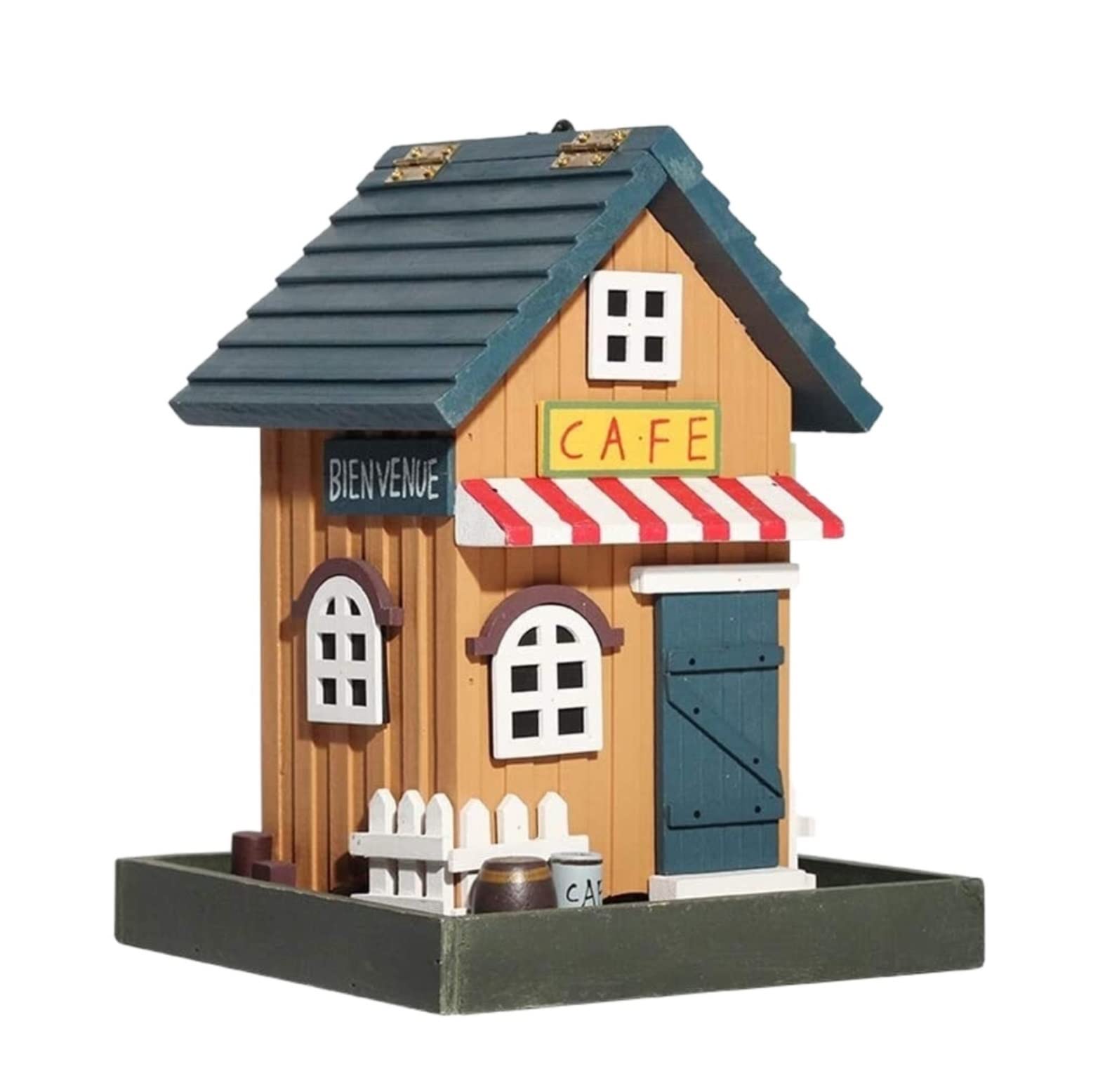 Vogelfutterhaus Garten Holz-Vogelhäuschen, Langlebig, Für Aufhängen, Villa-Typ, Wildvogelhäuschen, Outdoor-Gartengeschenke Futterhaus Für Vögel Balkon