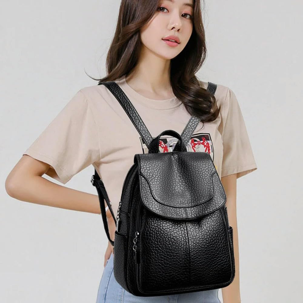 ZBDZSW Zaino da Donna in Vera Pelle, Moda, Lusso, Zaino da Viaggio per Ragazze, Borse a Tracolla, Scuola, Pelle di Mucca