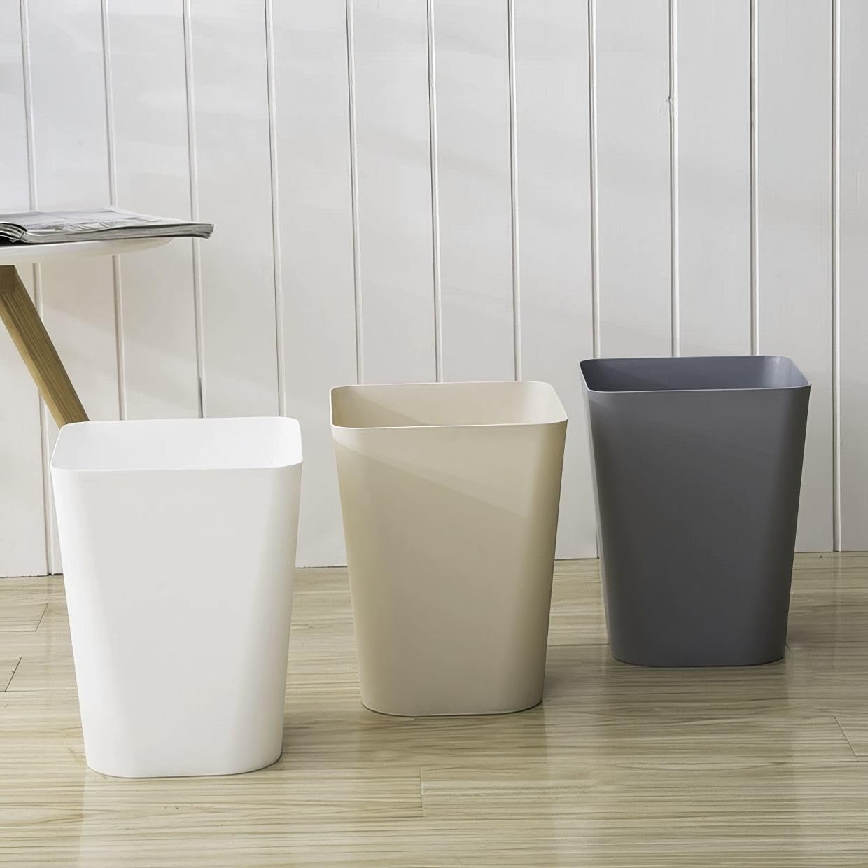 Relaxdays papiermand metaal, kantoor & keuken, bureau, rond, open