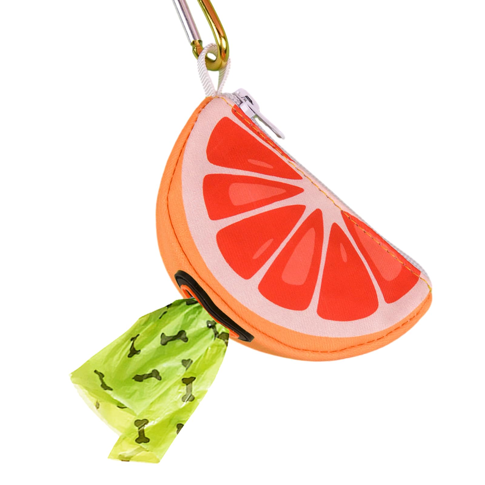 ICEMOOD Grapefruit Shape Dog Poop Bag Holder and Carrier