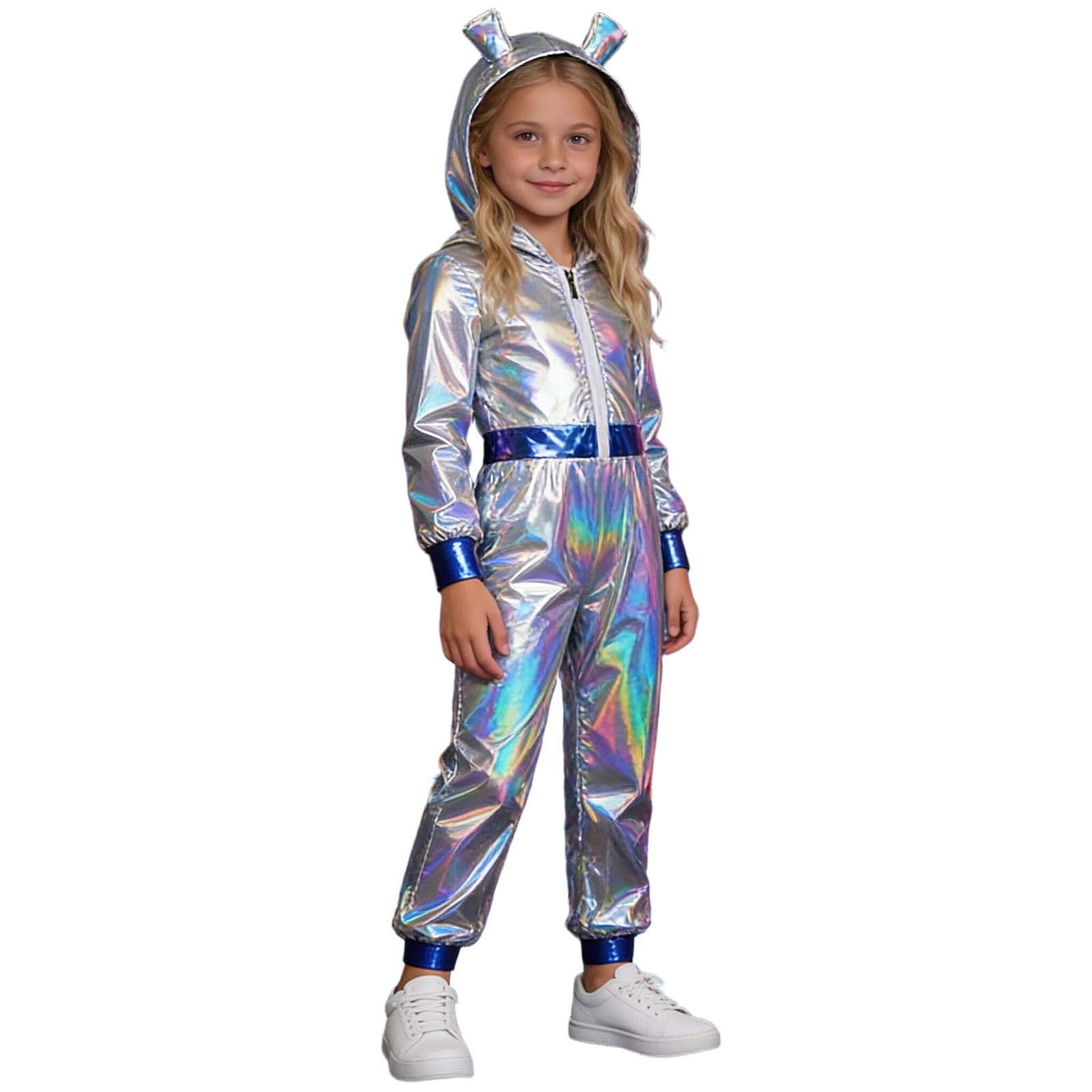 Alien Girl Costume, Hooded Bodysuit, Carnival Halloween Child Fancy Dress Hoodies, Alien Dress Up Costumes