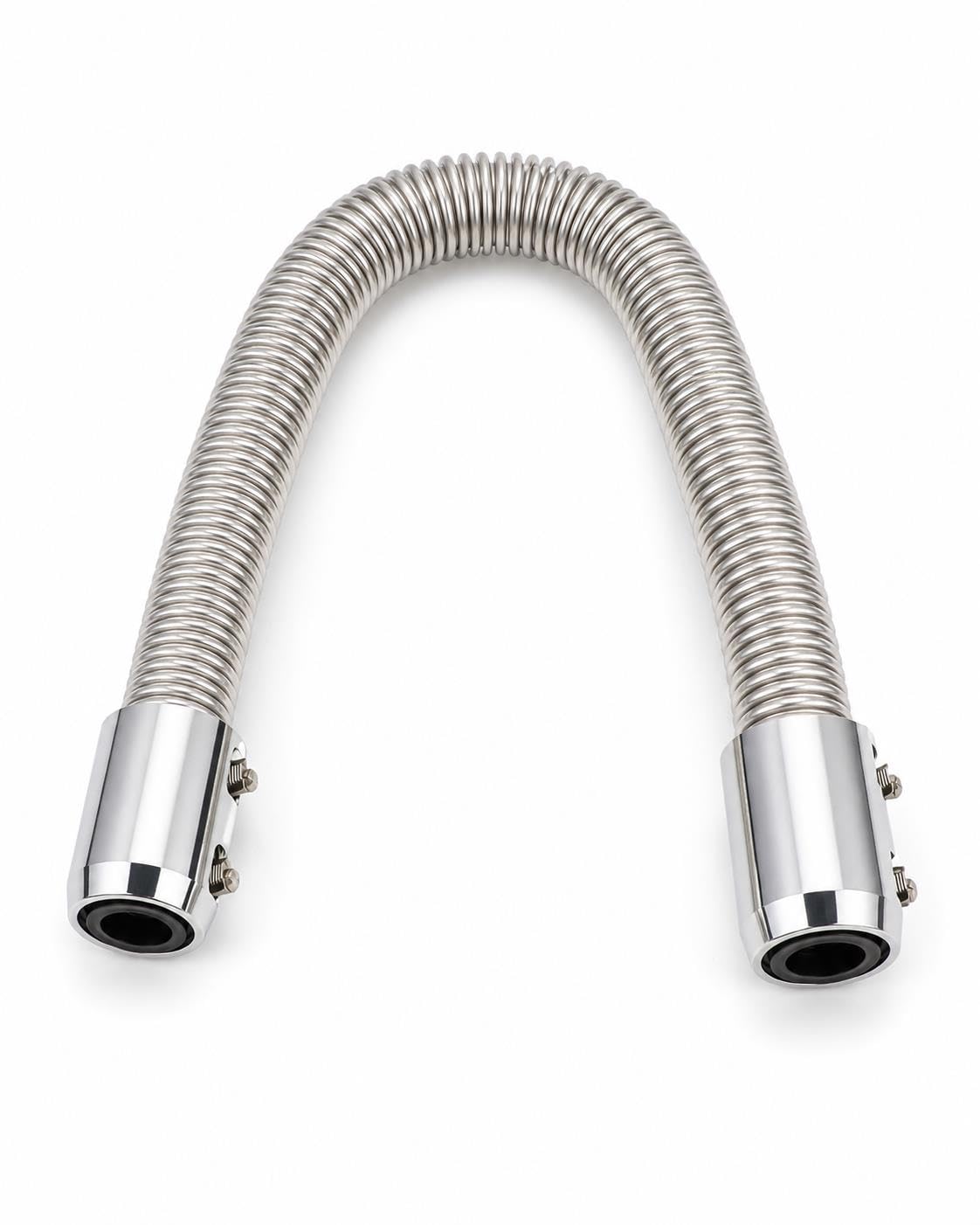 Tuyau de Radiateur Flexible, Tuyau de Radiateur Universel 24 Pouces, Kit de Tuyau d'eau de Refroidissement en Acier Inoxydable avec Connecteurs pour Col de Radiateur 1-1/4