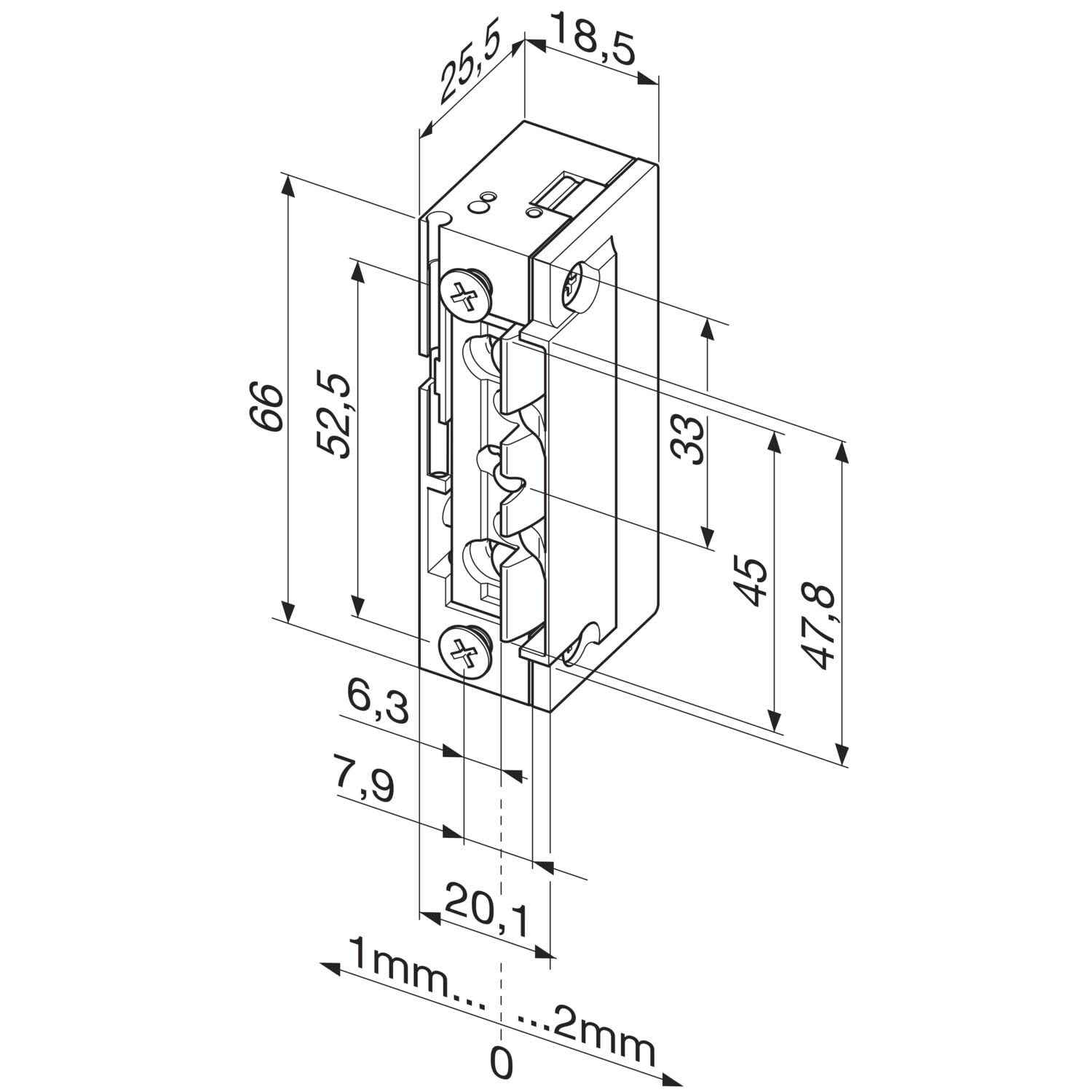 Türöffner 128.13 ProFix2 10-24V AC/DC, ohne Schließblech