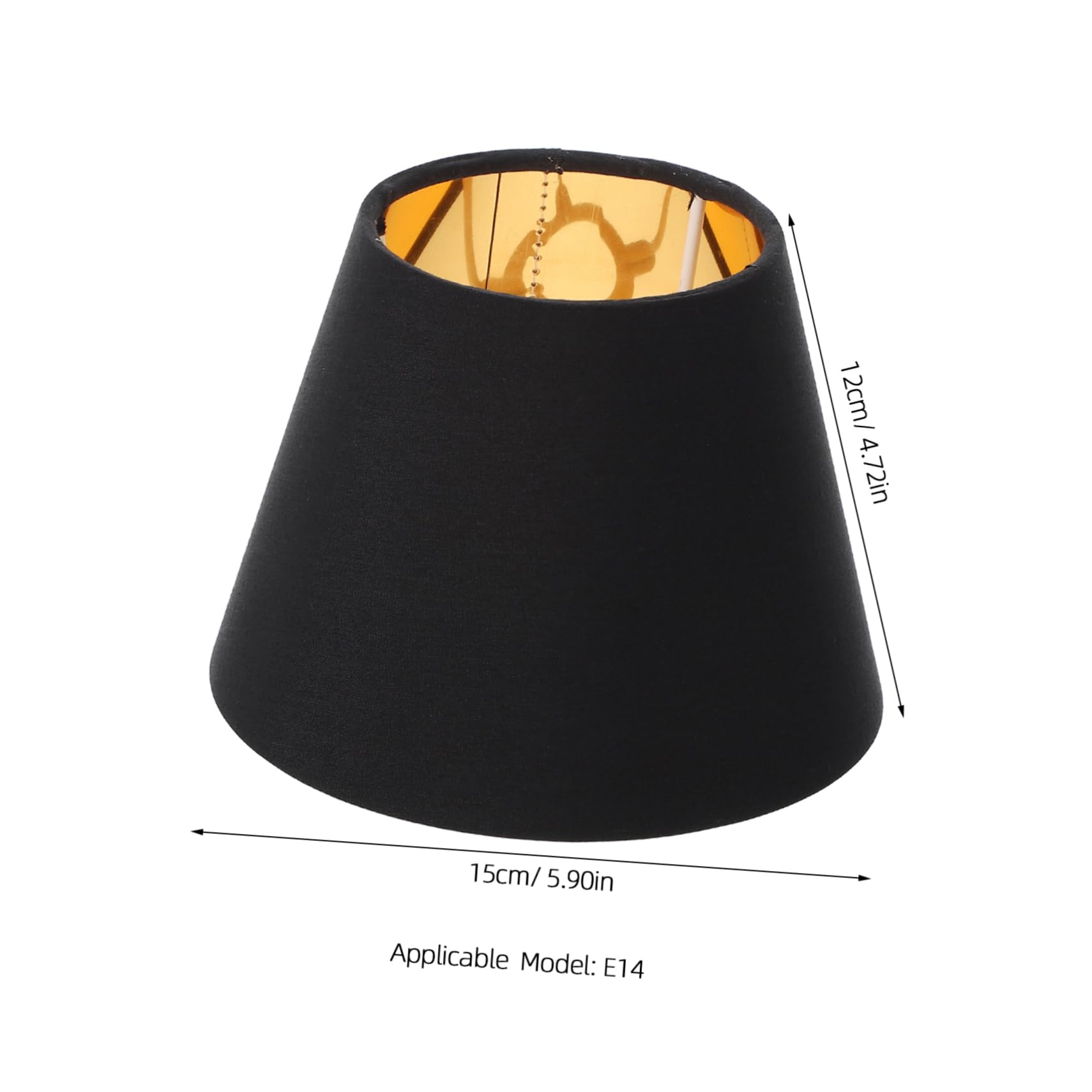 Solustre Stoff Lampenschirm 14x14x12 Cm – Ersatzschirm Für E14 Tisch-, Steh- & Wandlampen