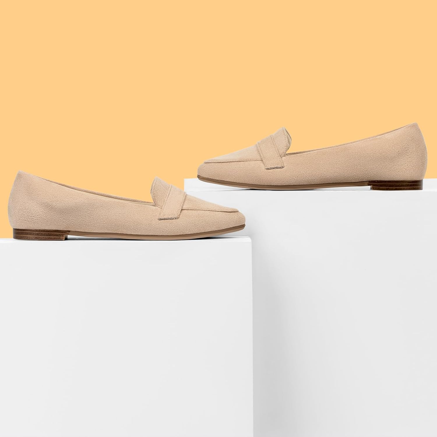 MUSSHOE Pointed Toe Women Flats：Slip-on Loafers Shoes：Comfortable Dressy Casual Business Office Ballet Flats for Working Women Aged 25-45 All Seasons - Image 2