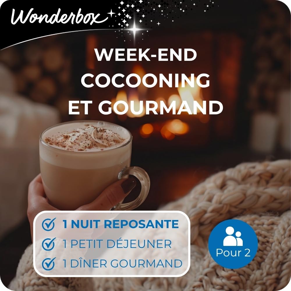 WONDERBOX - Week-End Cocooning Et Gourmand - Coffret Cadeau - Idée Cadeau Séjours