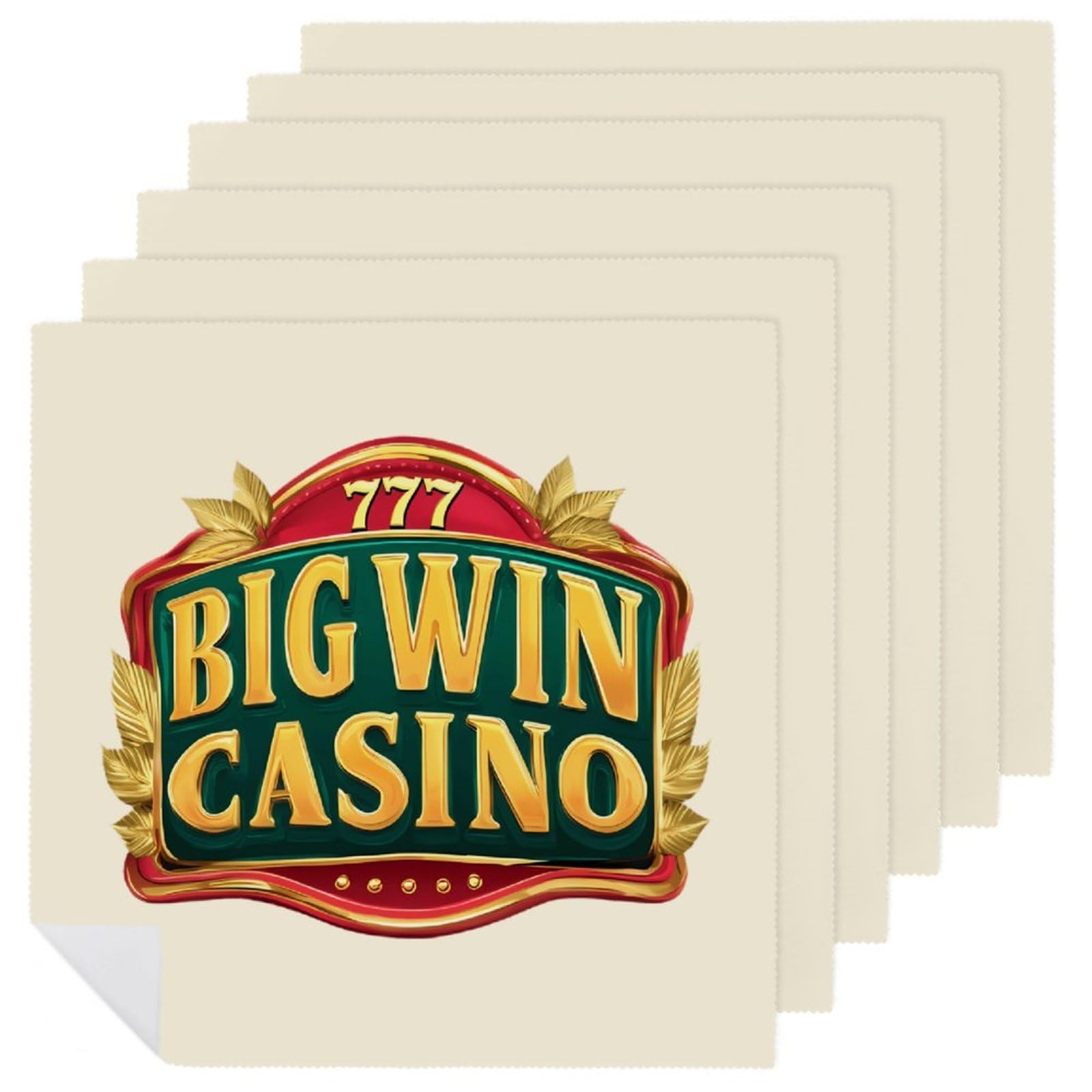 Servilletas reutilizables Casino 777 de tela lavable para mesas de hotel y restaurantes