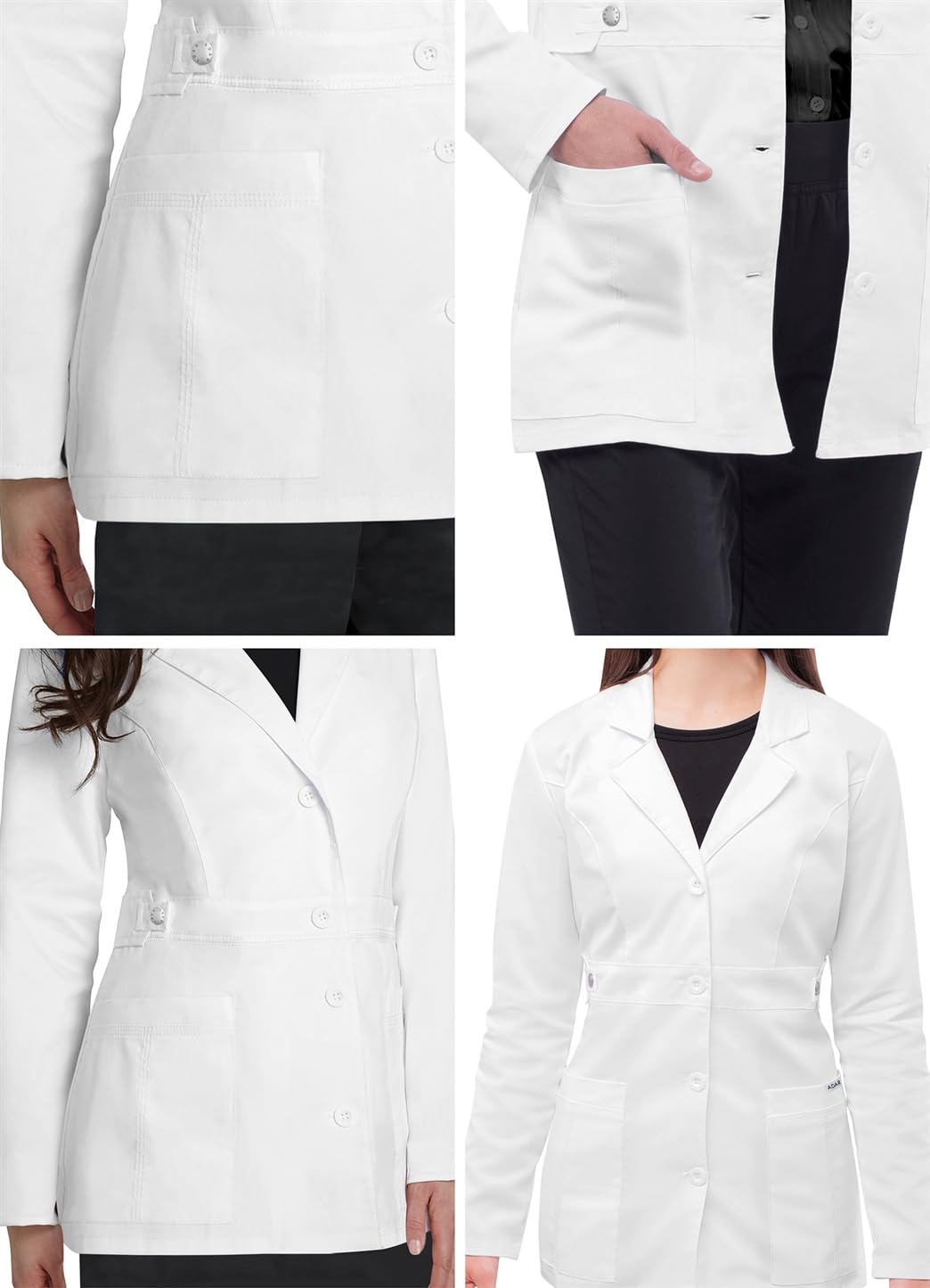 Adar Pop Bata de laboratorio para mujer - Bata de laboratorio stretch de 71cm