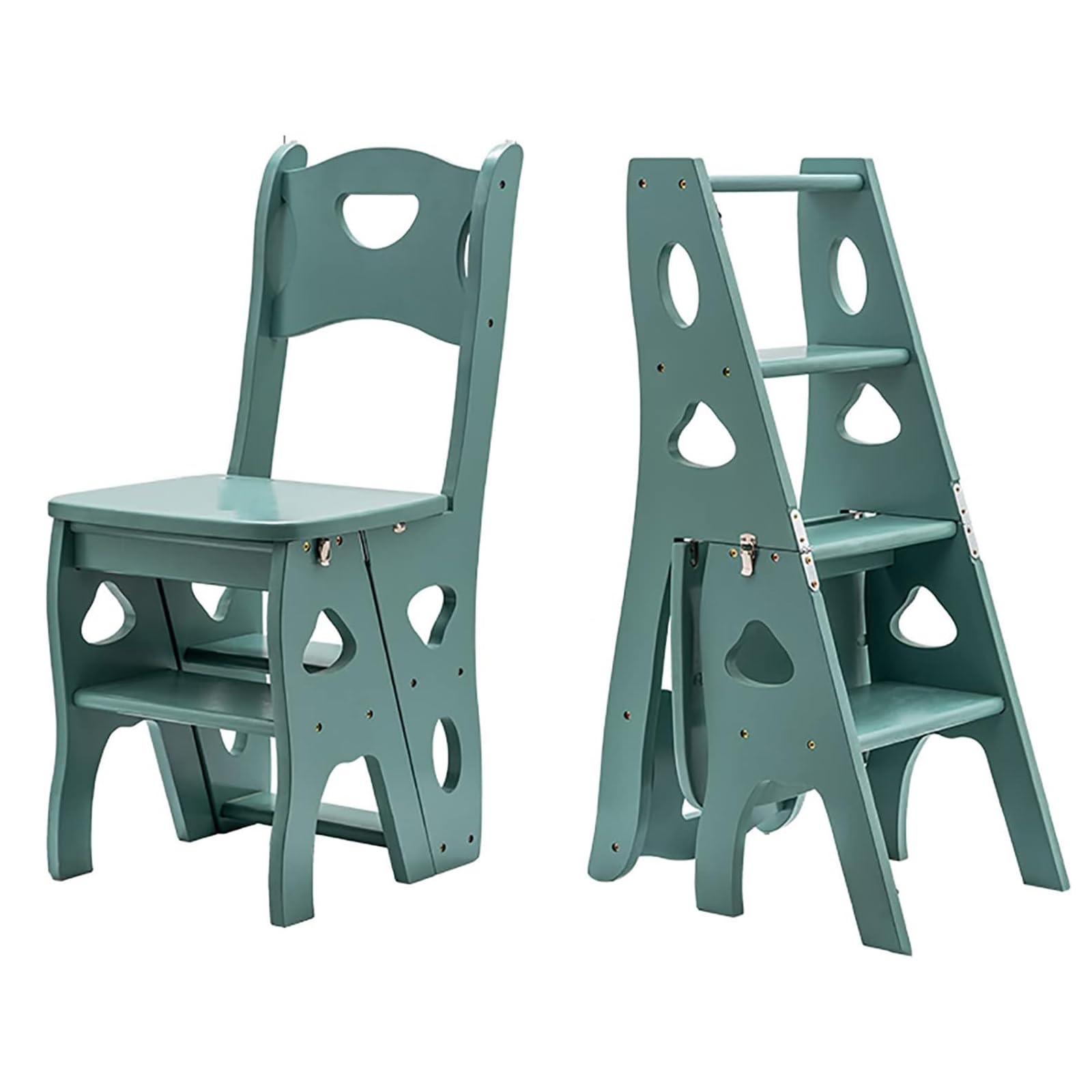 Silla de escalera plegable para alcanzar zonas altas y organizar estantes