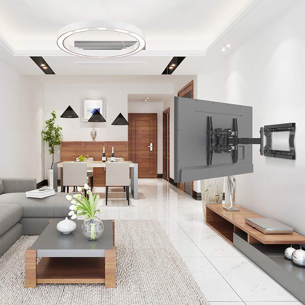 TiTon Flex 80 cm Supporto TV Parete per 27–85 Pollici – Braccio TV Estensibile fino a 80 cm, Girevole, Inclinabile e Rotazione, Portata 60 kg, VESA fino a 400x400 mm, Gestione Cavi Integrata