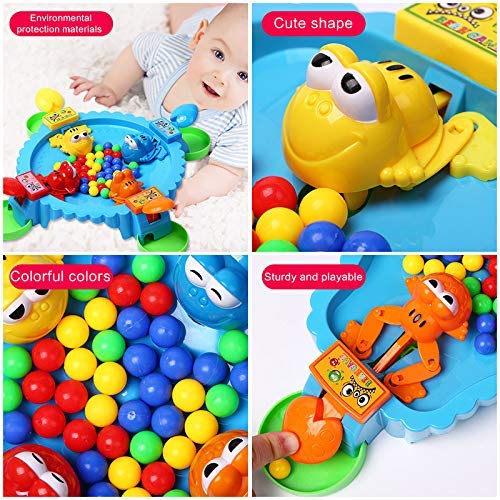 FUN-FUN-Hungry-Frog-Eating-Beans-Games-Family-Party-Parent-Child-Interactive-Game-Toy-of-Quick-4-Player-Classic-Board-Fun-Includes-All-Pieces-Needed-to-Play-Random-Color-Frog-Toy-for-Kids-3-Years