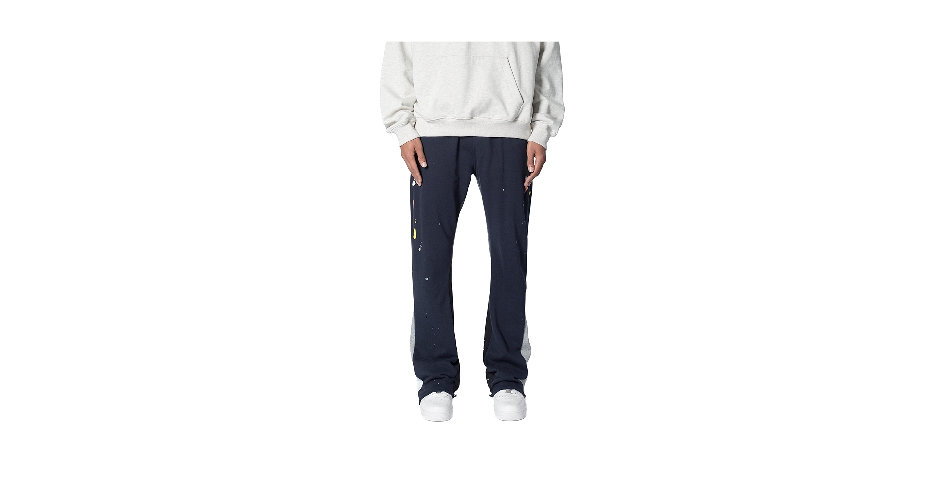 mnml Men's Contrast Bootcut Sweatpants, Navy at Amazon Men's