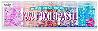 OOLY, Mini Dots, Pixie Paste Glitter Glue with Brush - Set of 5