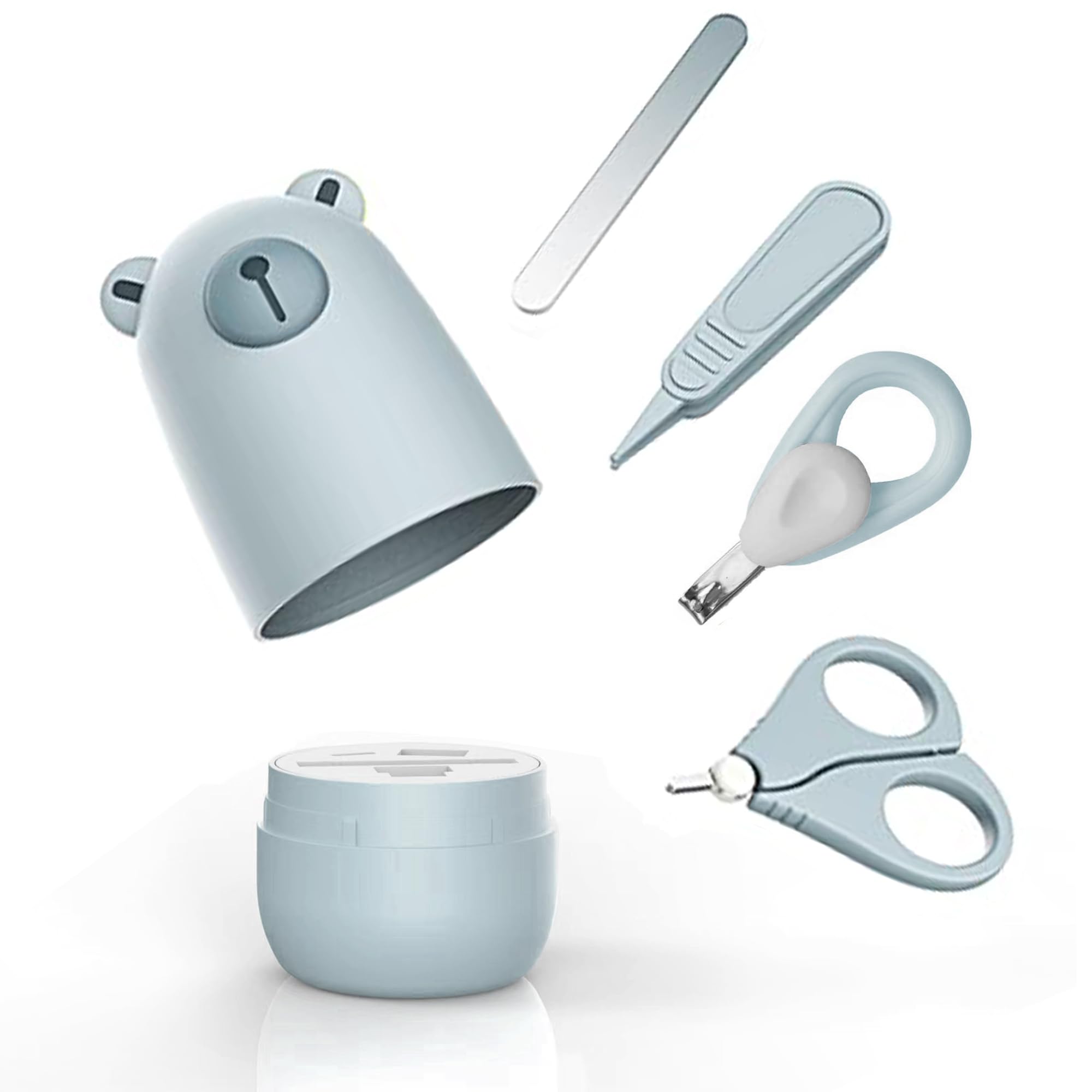 Baby Grooming Gift Set for New Parents and Kids (Blue Bear)