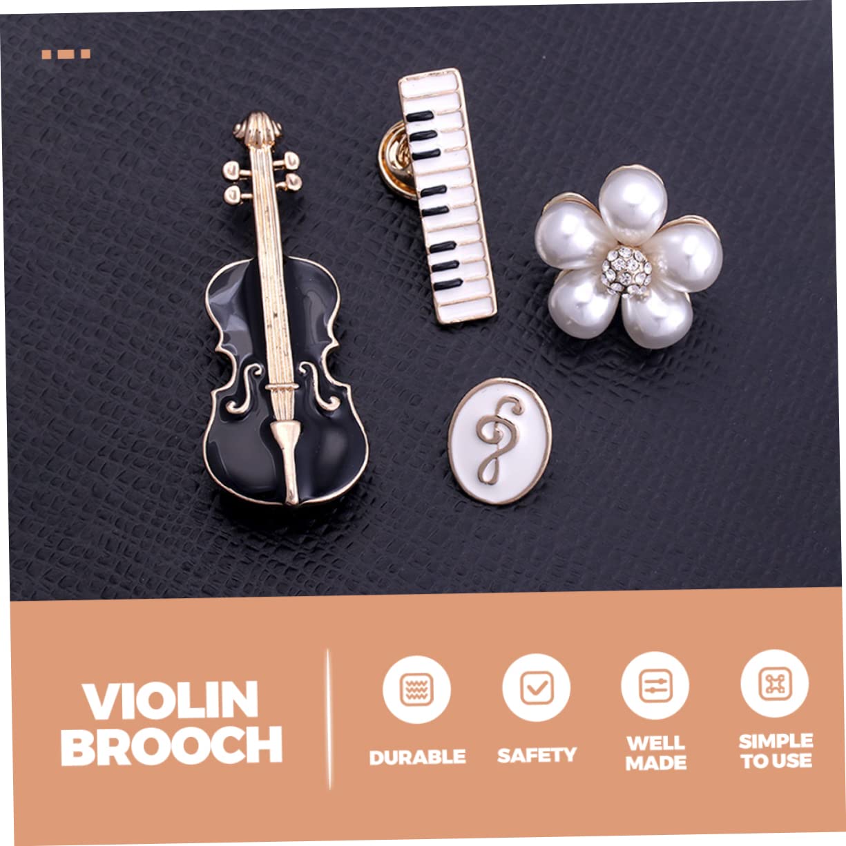 20pezzi Spille Musicali Per Abbigliamento Spille Forma Di Violino e Fiore Per Donne Accessori Eleganti Per Musicisti e Amanti Della Musica