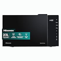 Hisense Microonde H23MOBS5H4, cavità 23L, apertura porta a sinistra, display LED touch, 8 funzioni, 800W