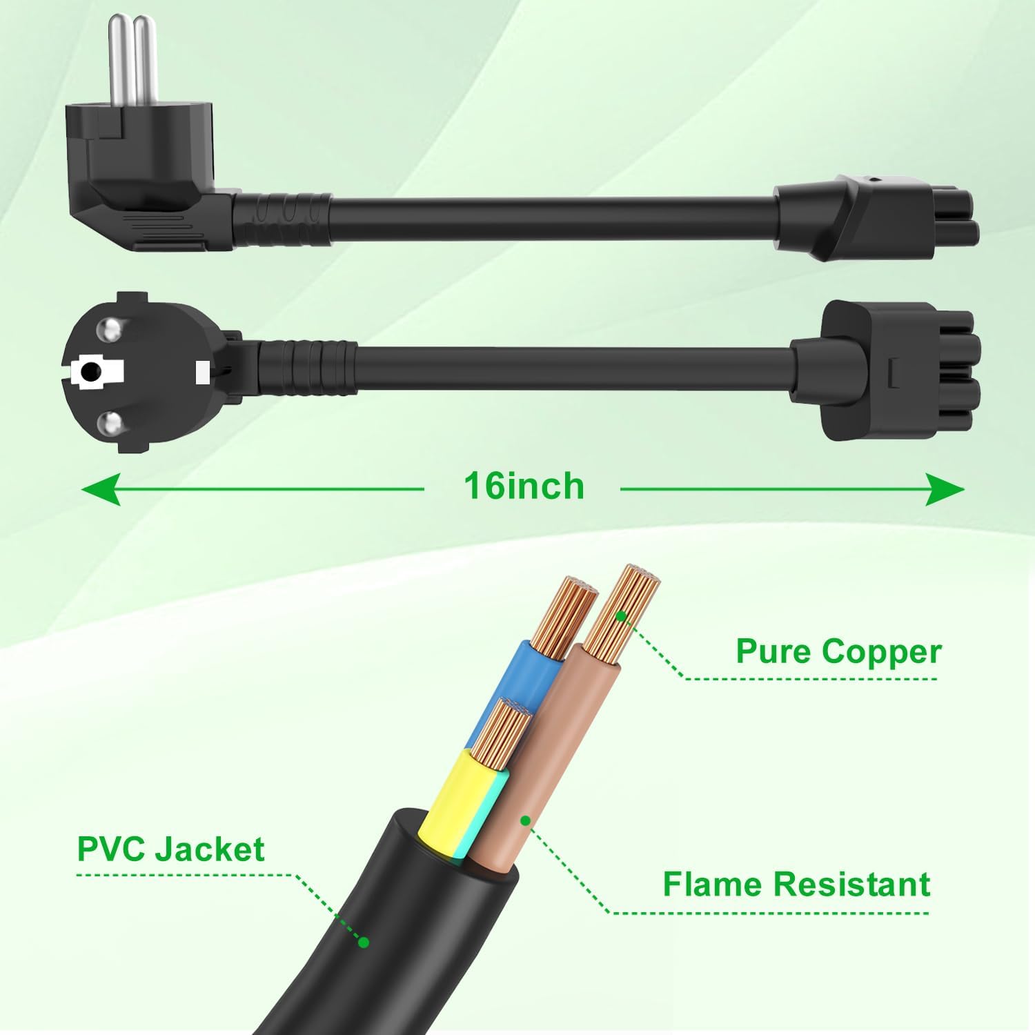 Adattatore Schuko EU, adattatore Trail 16A per Tesla Gen 2 UMC, lunghezza cavo 30 cm, compatibile con Tesla 3/S/X/Y, perfetto per viaggi su strada